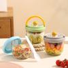 600ml Breakfast Cups Seal Oats Container New Yogurt Bowl  for Oatmeal Cereal Nut Yogurt