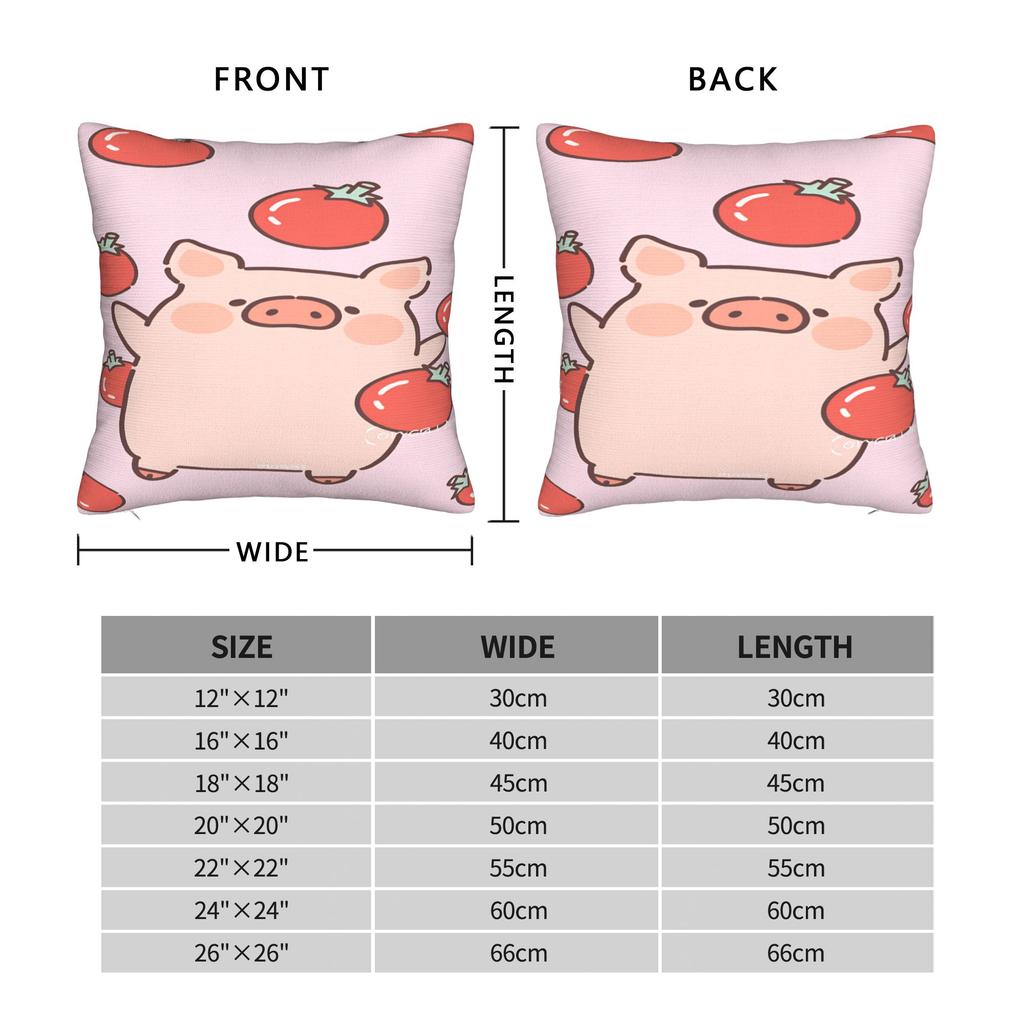 L-Lulu Pig Pillow Cover Kawaii Pillow Case For Office Car Home Decor Print Cushion Cover Gift