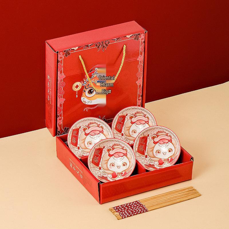 Business Gift Box: Wedding, Souvenir Chopsticks & Bowl Set for Customers & March 8th Occasions