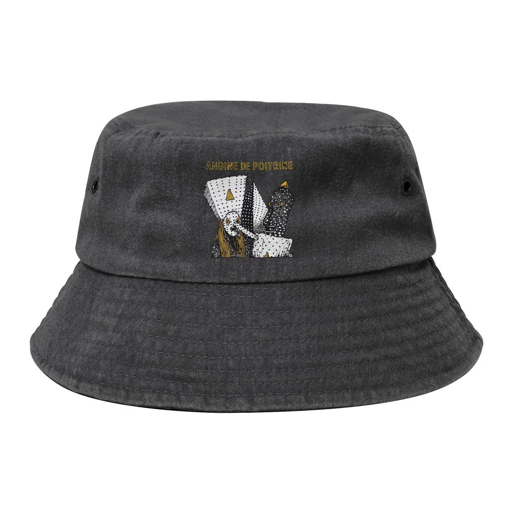 Cappello a secchiello Rock Angine de Poitrine Band per Ragazza Vocation Lavato Usurato Cappello da Sole Protezione UV per Cappelli da Pesca Copricapi
