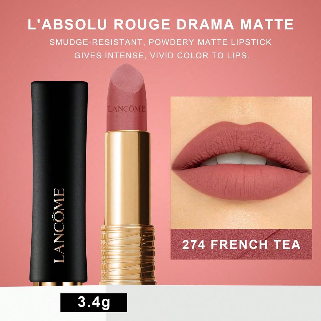LANCÔME L'Absolu Rouge Drama Matte Lippenstift - Volles Pigment & Komfort