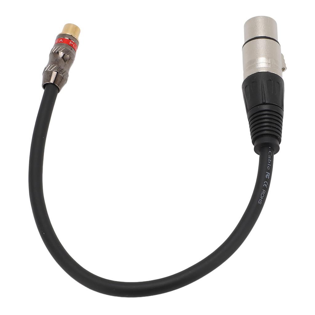 XLR Female To AV Female Cable 30cm Length 6mm Diameter XLR AV Adapter Cord for Mixer Microphone Amplifier
