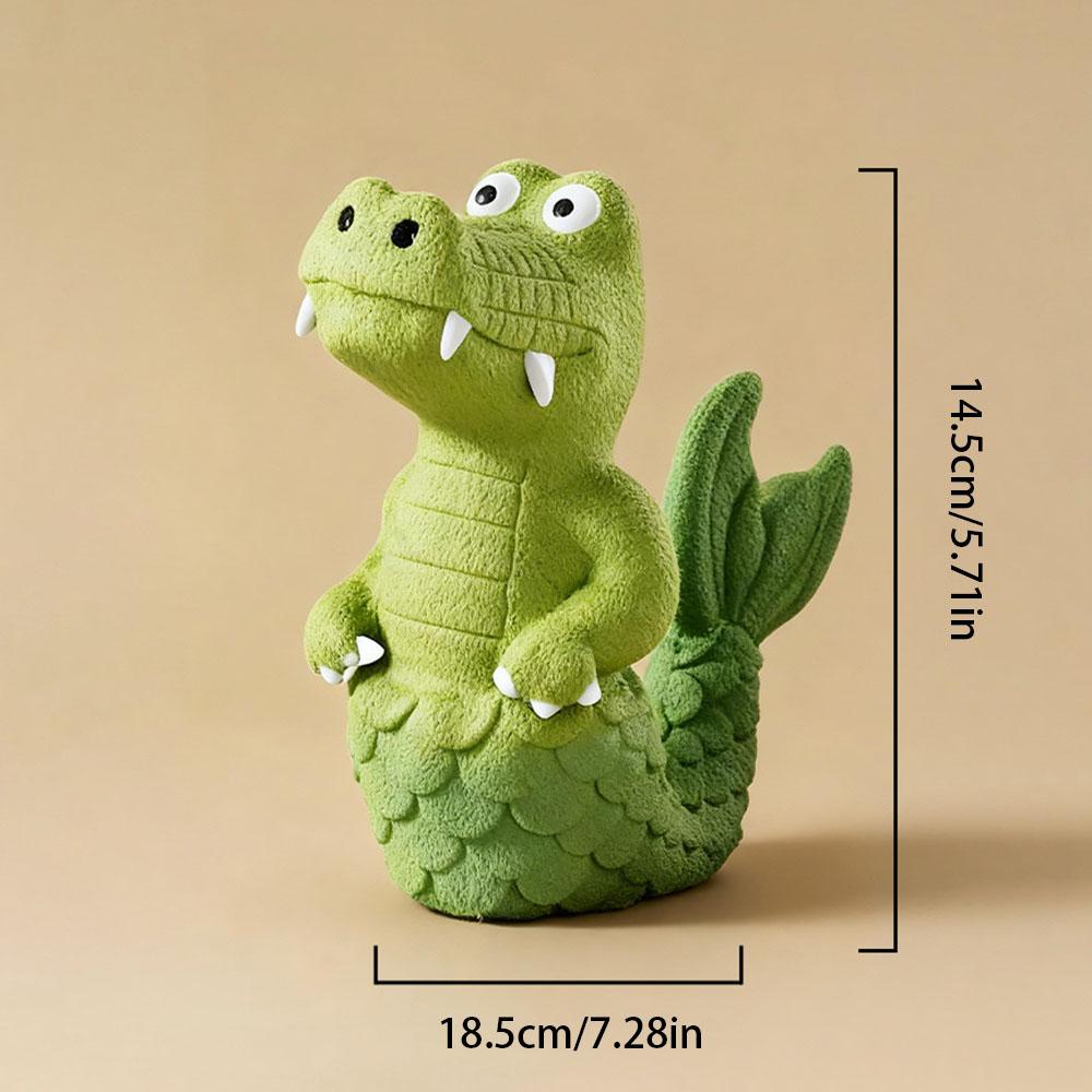 Cartoon Crocodile Pet Latex Toy - Squeaky Bite-Resistant Chew Molar Toy for Puppies Small Medium Dogs,