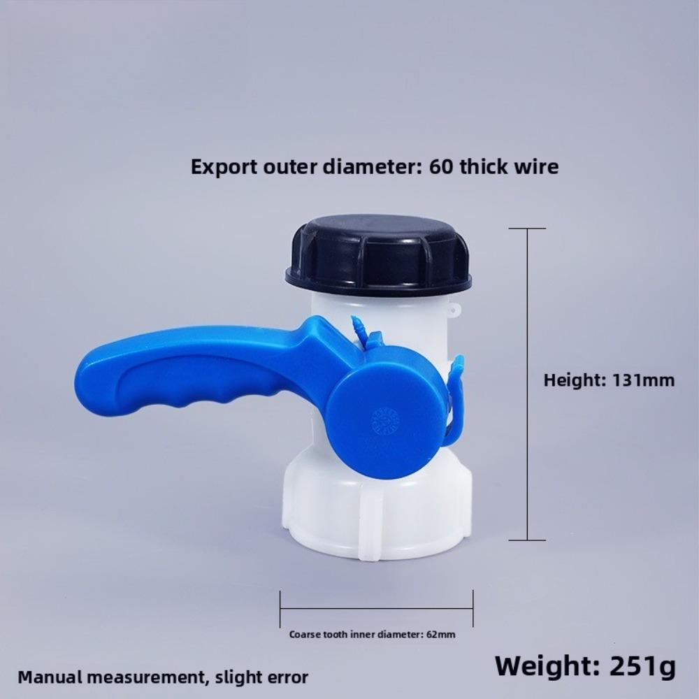 IBC Tank Tap Pipe Connector 1000L Container DN40/DN50 75mm Liters 62mm To Male Export Butterfly Valve Switch Garden Home Tool