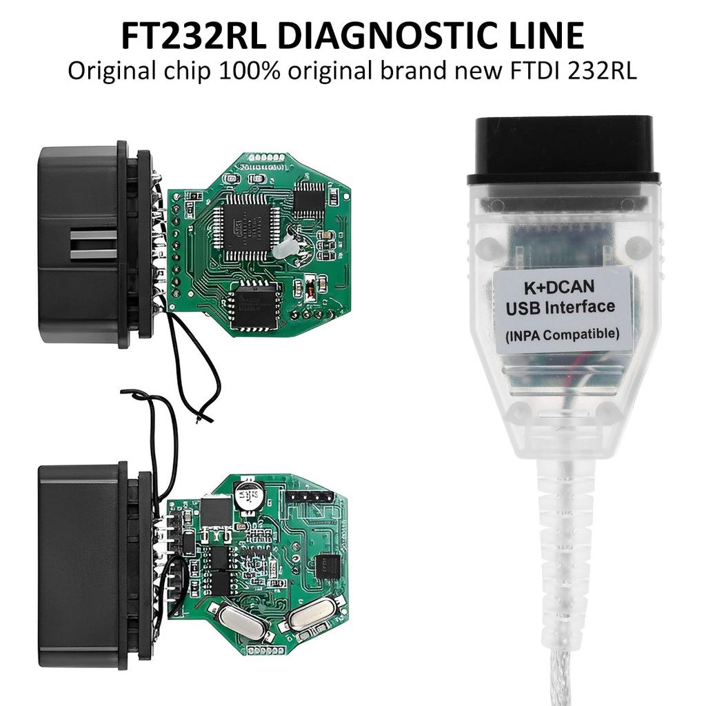 OBD2 Diagnostic Scanner Cable FTDI FT232RL Chip with Switch for Car Auto Professional USB Interface Diagnostic Cable