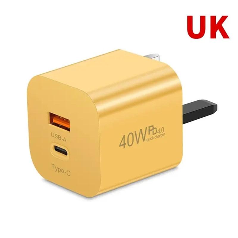 Încărcător USB 40W QC3.0 Încărcare rapidă Tip C Adaptor încărcător pentru telefon mobil pentru iPhone Xiaomi Samsung Huawei Macbook