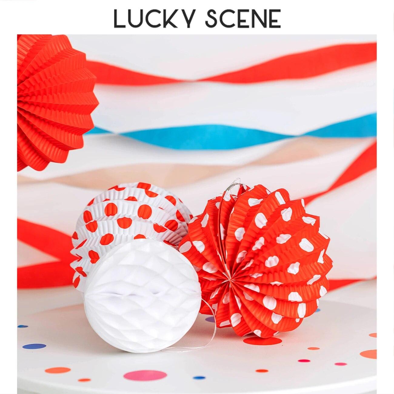 

Новогодний день в горошек, складные сотовые бумажные фонарики, весенний фестиваль, декоративные украшения S01819