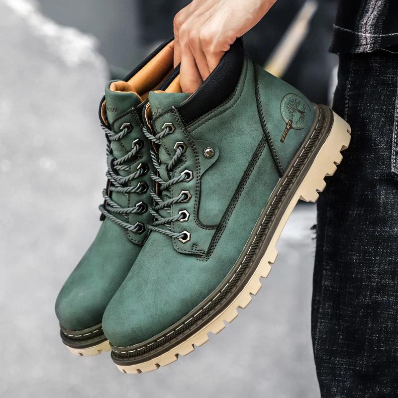 Fashion Men Super Warm Snow Boots Winter Men's Ankle Boots Waterproof Short Outdoor Sneakers Autumn Men's Motorcycle Zapatillas Male
