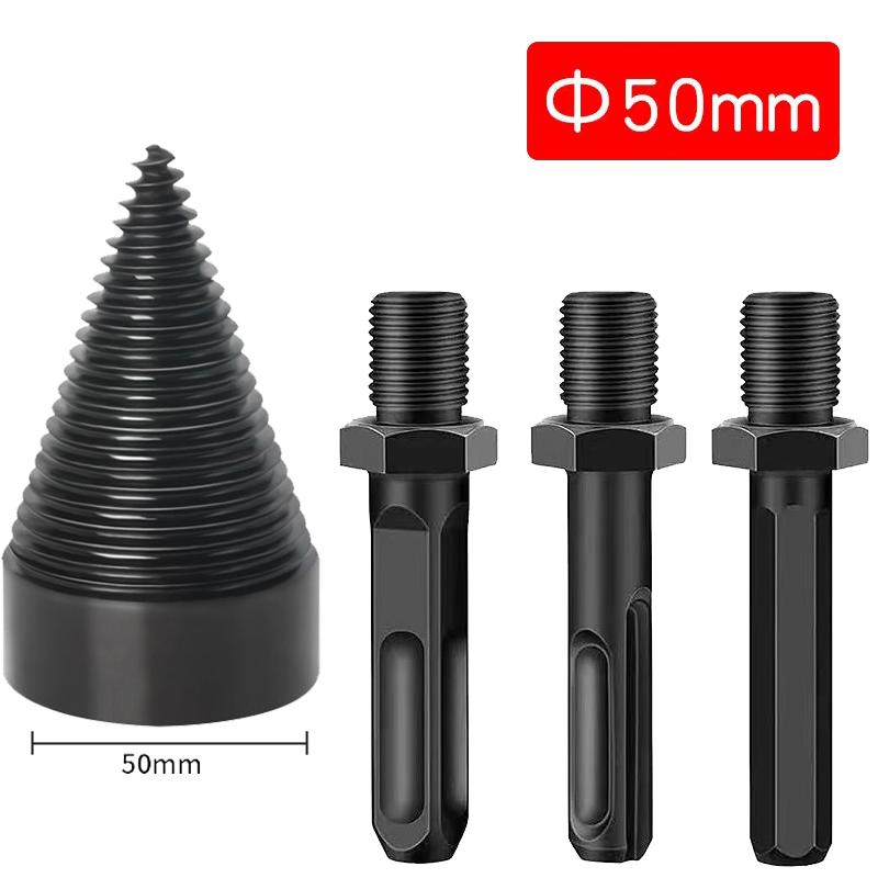 32/50mm Wood Splitter Drill Hammer Drill Firewood Splitter Driller Square/Round/Hex Shank Drill Bit Split Drilling Tool