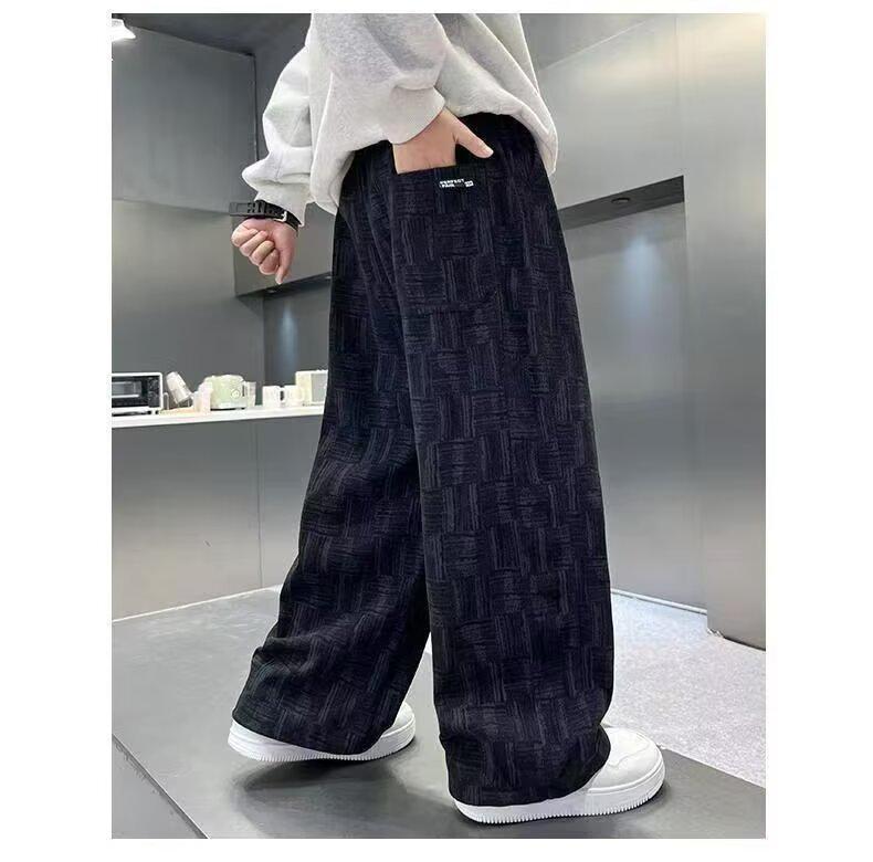 Boys' Fleece-Lined Corduroy Pants: Autumn/Winter 2025 Collection, Thickened One-Piece Casual Wear.