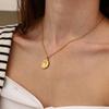 MamacitaSlay 316L Stainless Steel Great Wave Pendant Necklace 18K Gold Plated Waterproof Jewelry For Women Trendy Necklace