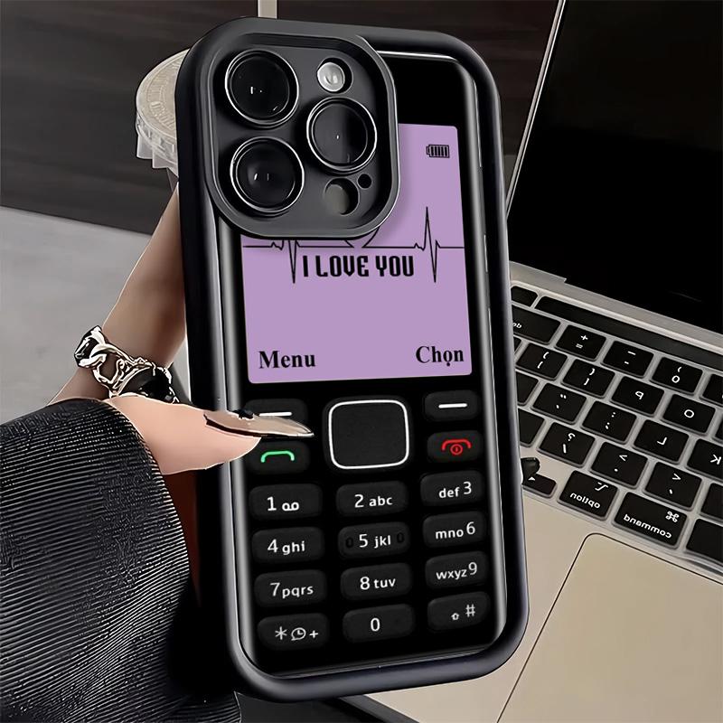 Phone Case for iPhone 17 Air 16E 15 16 Pro Max Funny Retro Callphone Cover 14 Plus 13 12 Mini Soft Shell Silicone Fundas