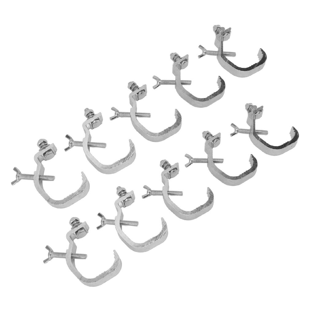 10PCS Stage Light Clamp 77lb Truss Clamp Aluminium Alloy Effortless Install Fits 30 to 52mm OD Pipe