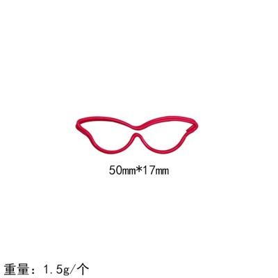 10pcs Colorful glasses, creative paper clips, paper clips, accessories, student office supplies, plastic wire, metal