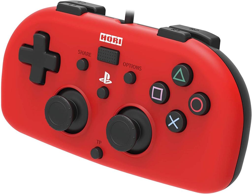 Lizenzierter kabelgebundener Controller Light für PS4 mit [Sony Produkt] (rot) [Kompatibel PS4]