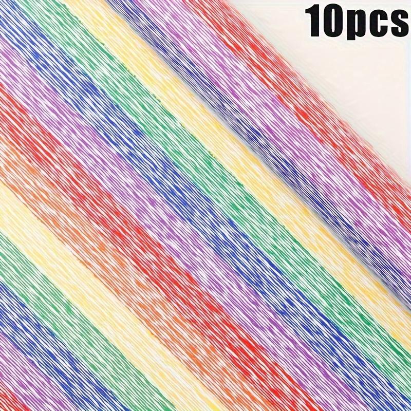 

10 штук Rainbow Love гофрированная радужная серия для украшения вечеринки подарочная упаковка упаковочная бумага для букетов принадлежности rainbow