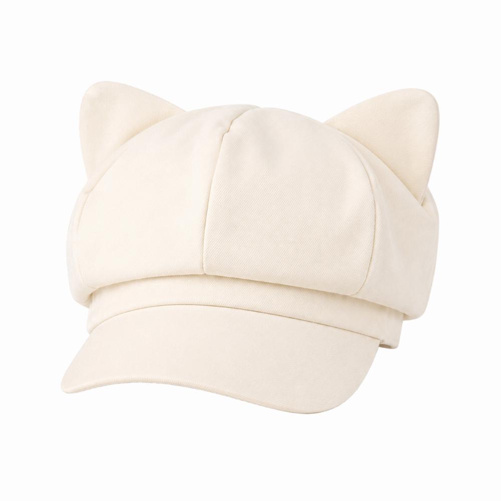 Leopard Print Beret Cap Anti-UV Painter Hat Fashion Cat Ear Hat Outdoor Sports
