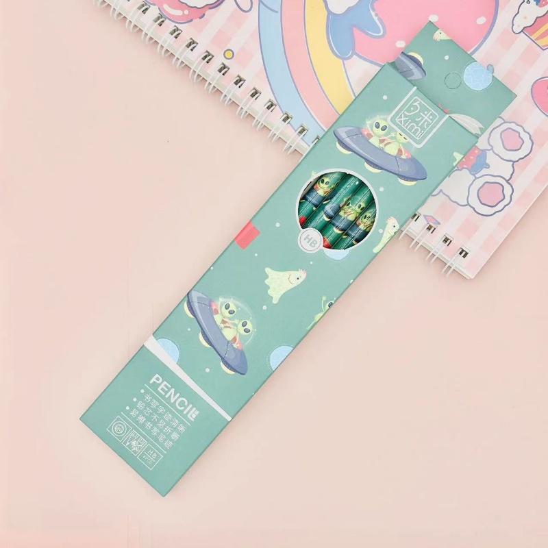 10pcs/set Cartoon Cute Animal Pencils HB Pencil Set Children's Drawing Pencils with Eraser