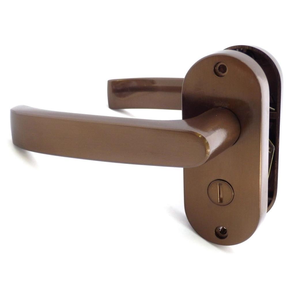 Kawaguchi Giken Internal Oval Residential Indoor Lever 50mm Brown J-Lever, Lock, Base, Handle, Backset, JL-24-3K-Br,
