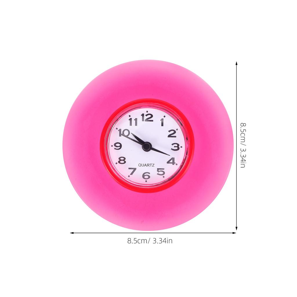 Silent Operated Waterproof Bathroom Clock Suction Cup Wall Mount Shower Timer Mirror Clock for Kitchen Toilet