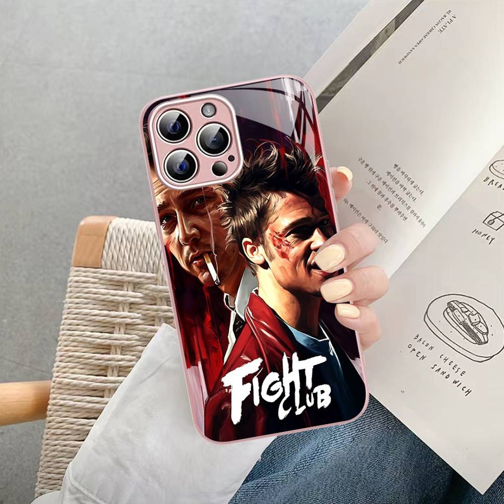 M-Movie F-Fight Club Tempered Glass For Iphone 14 13 12 11 Pro Mini XS MAX 14Plus X XS XR Cover