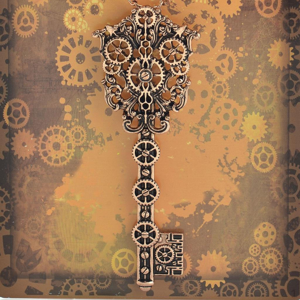 Alloy Steampunk 3D Pendant Novelty Necklaces Bronze Charms