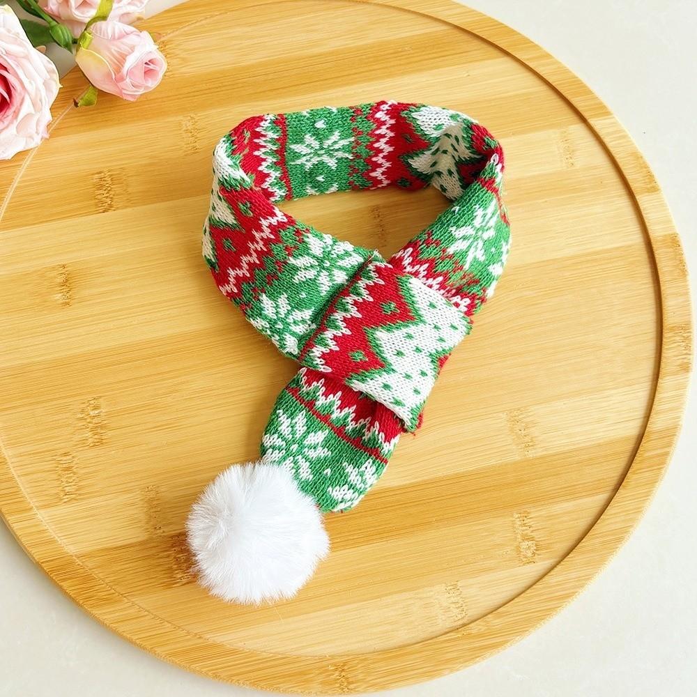 Christmas Pet Neck Warmer Winter Dog Bandana Scarf Cozy Dog Scarf Collar  for Small Dogs
