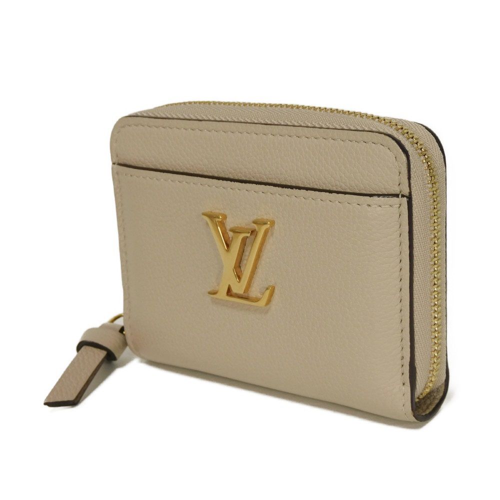 Used 12564 Lockme Zip Around Purse M80100 7943 LV Logo Zip Around RFID LV Signature Green Unisex from Japan AUTHENTIC