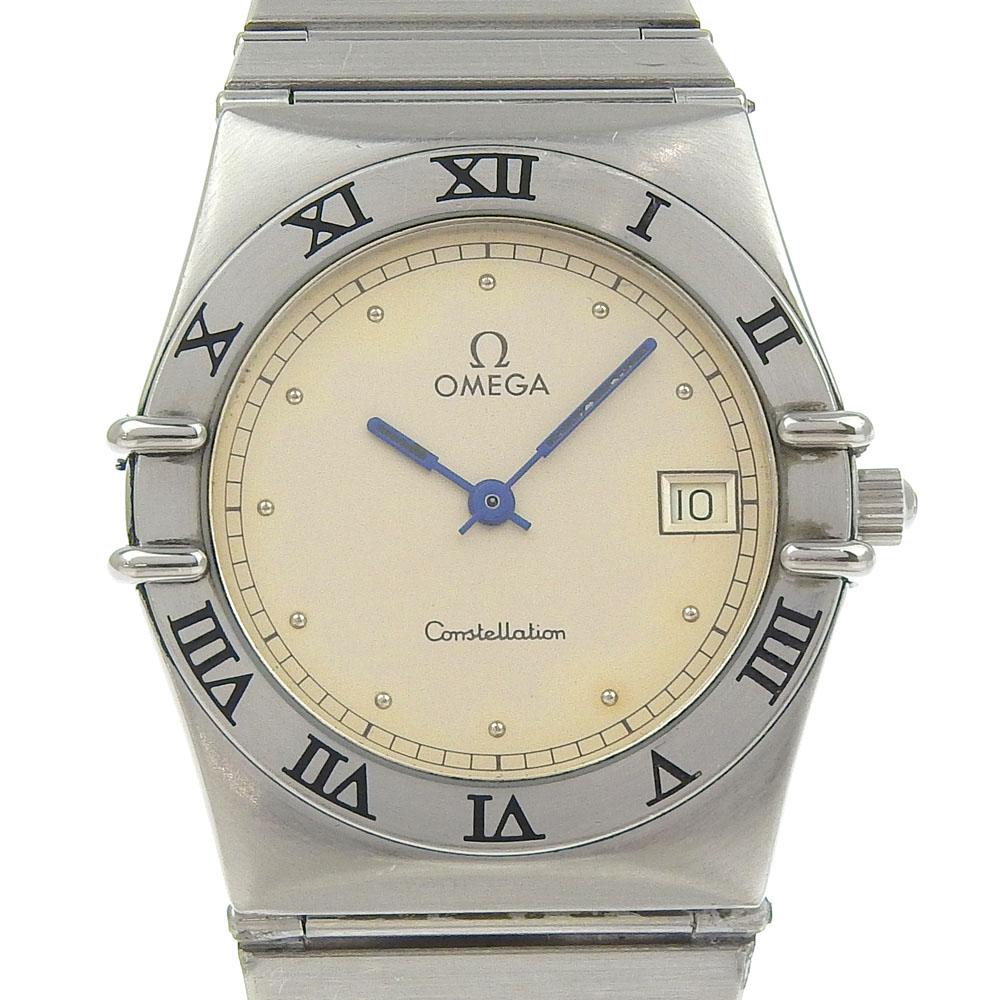 Omega Constellation Watches 1510.30 Date beigeDial Stainless Steel Quartz Analog Display Mens Used