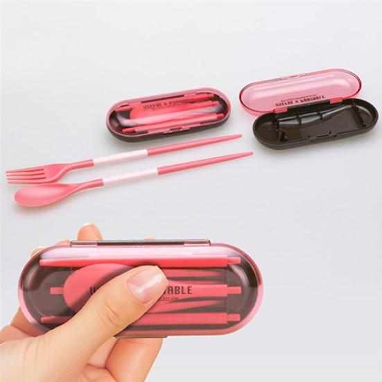 Set di Posate Pieghevoli Portatili 3 in 1 (Cucchiaio, Forchetta, Bacchette) per Picnic e Viaggio