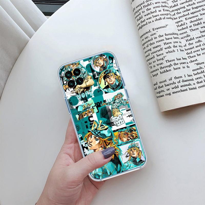 BH31 JoJo's Bizarre Adventure Transparent Phone Case for Motorola Moto G7 G8 G9 G84 G85 G73 G24 G15 Z2 Play Power Plus