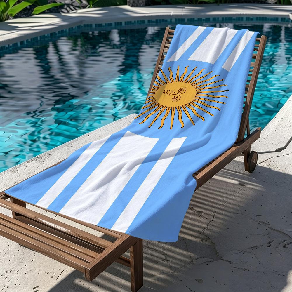 A-argentinien Handtuch Groß Schnelltrocknend Mikrofaser weich Strandhandtuch für Reise Fitness Sauna Baden Camping