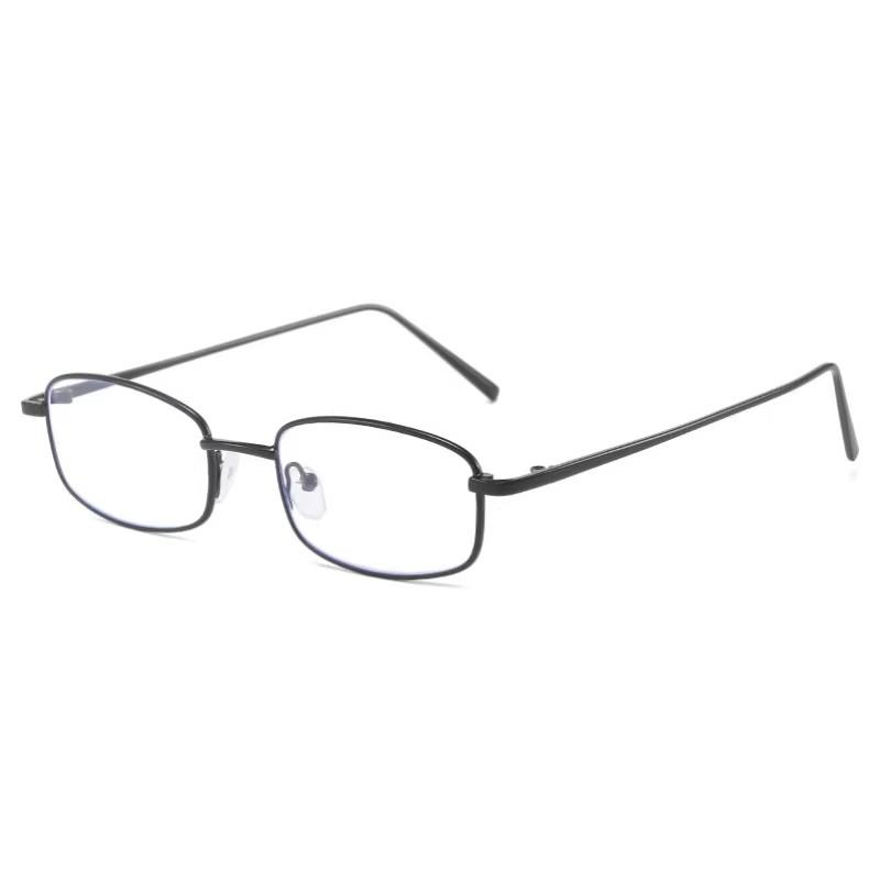 Fashion Square Eyeglasses Metal Frames For Women Men Silver Glasses Anti Blue Light Small Square Sunglasses Anti-Blue Glasses
