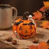 Spooky Showcase Decorations Halloween Pumpkin Ghost Bat Skull Figurine  Cute Resin Seasonal Interior Ornament Tabletop Ornaments for Home Party Shelf