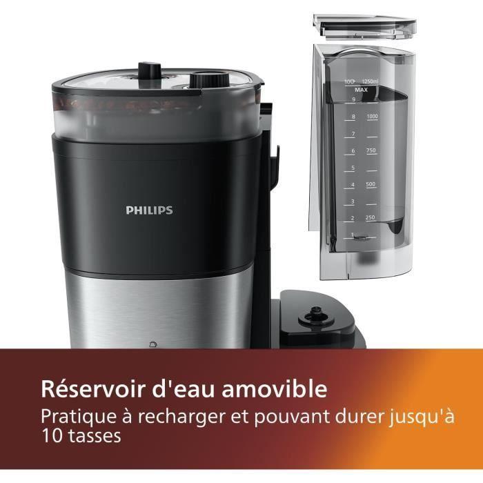 Cafetière Filtre - PHILIPS - Tout-en-1 - Broyeur Conique - 1,25 L - Dosage Intelligent