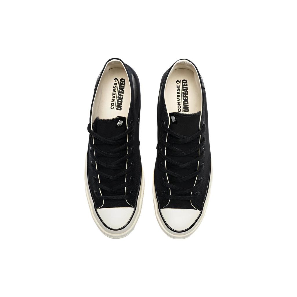 Converse Undefeated X  Chuck 70 Mid Fashion Comfortable High-Top Canvas Shoes Unisex Sneakers Black White A00673C