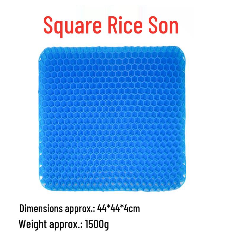 Gel Honeycomb Seat Cushion - Breathable, Double-Layer, Square Ice Pad for Car and Chairs