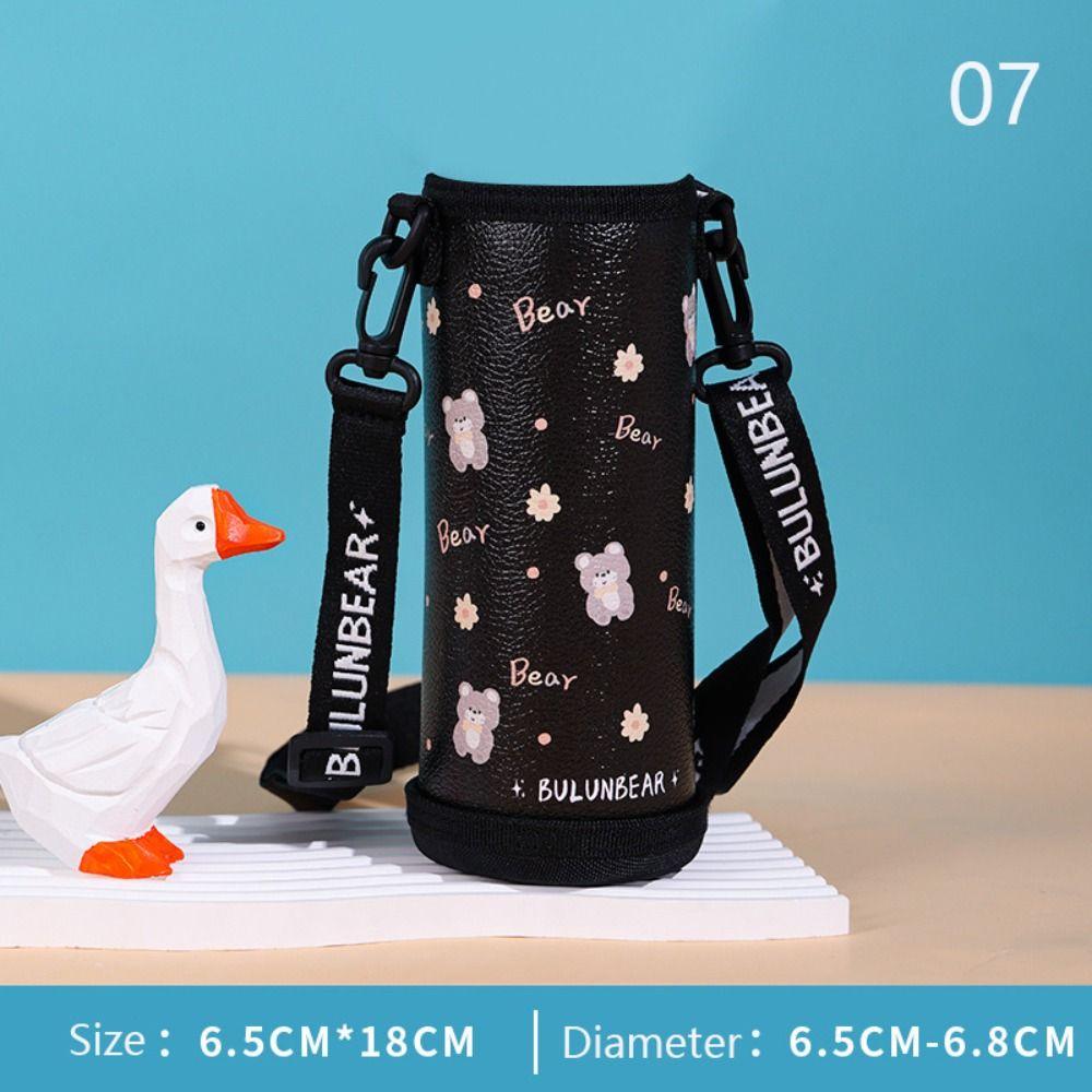 

PU Leather Water Bottle Bag Handheld Cup Pouch Protective Cup Sleeve Outdoor Sport Water Bottle 07