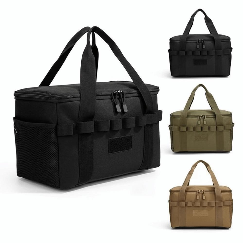Double Zipper Insulated Lunch Bag Insulated Picnic Storage Bag Camping Tote Bag Outdoor Travel
