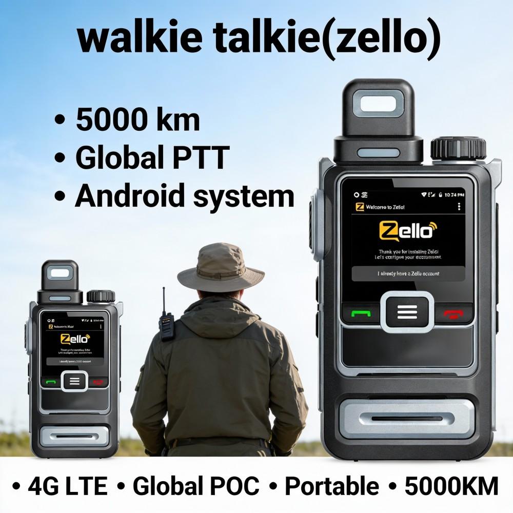 Android ZELLO walkie talkie global 5000 km POC walkie talkie unitate exterioară rețea 4G comunicație bidirecțională