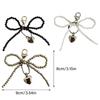 Stylish Beaded Bowknot Key Holder Multifuntional Jewelry Charm Unique Phone Pendant Present for Fashion Girls and Ladies