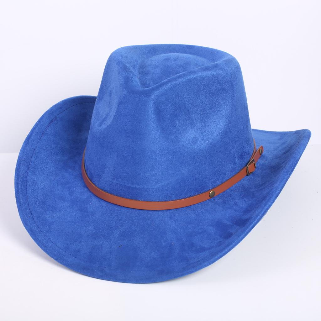 Popular European and American Classic Suede Western Cowboy Hat Men's and Women's Fashion LO Style Peach Heart Cowboy Hat