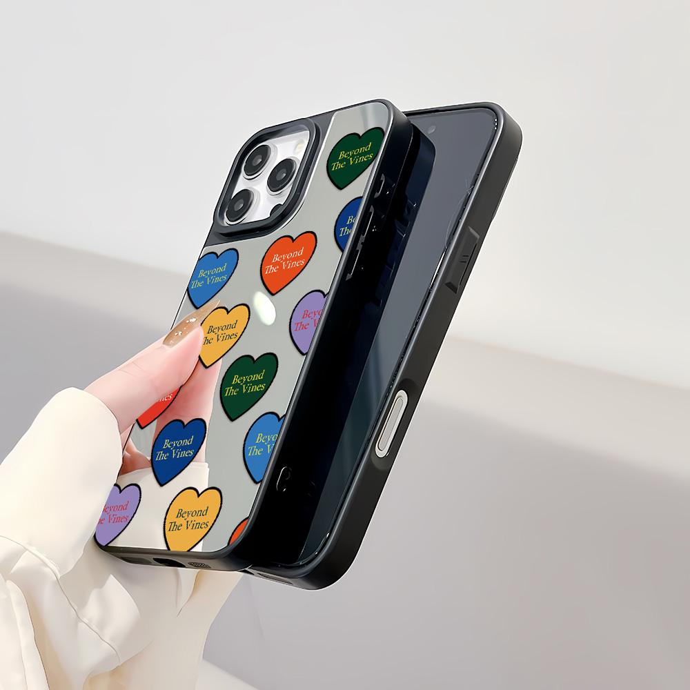 Mirror Phone Case for iPhone 15 11 13 14 for 15 16 Pro Max 12 13 16 Pro Cloud Flower and Animal Cute Style Phone Case