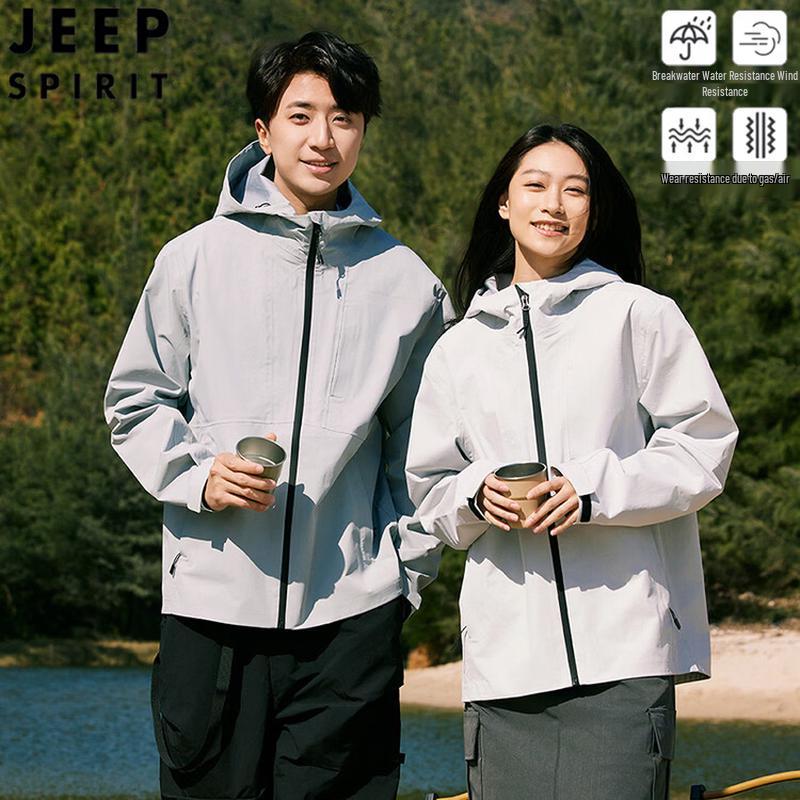 JEEP SPIRIT Couple's Windproof Waterproof Outdoor Jacket