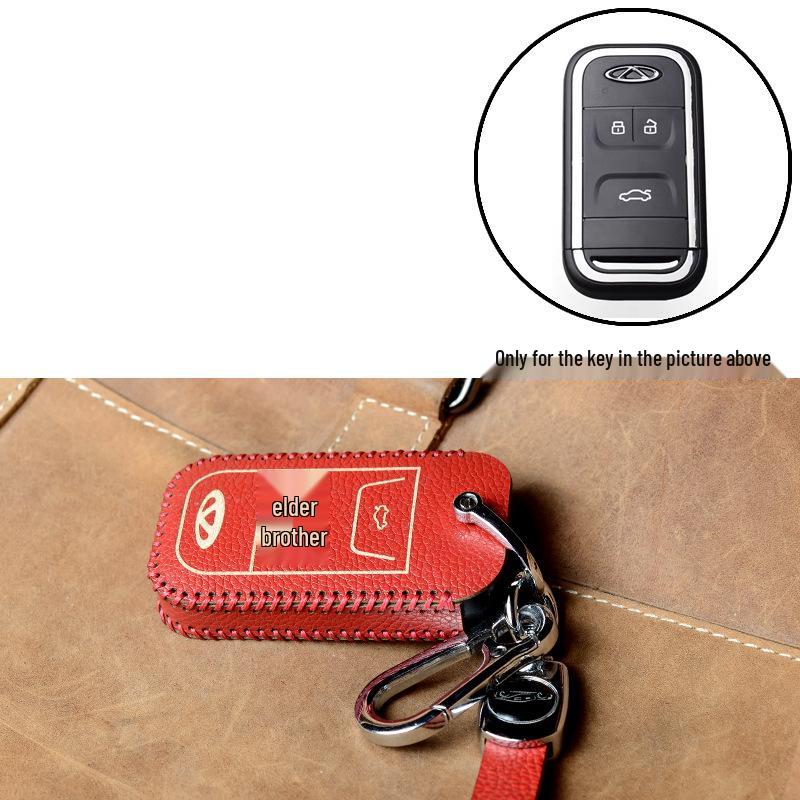 Chery Key Case: Genuine Cowhide for Tiggo 9/3/5/8 Plus, Arrizo 5/7, and Exeed Yaoguang