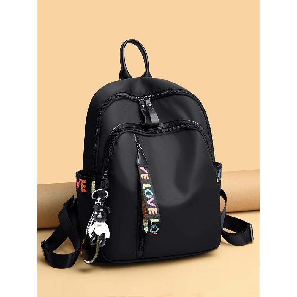 Schoolbag Backpack Women's 1011 New Korean Version Versatile Tide Oxford Cloth Backpack Fashion Leisure Large Capacity Travel School Bag