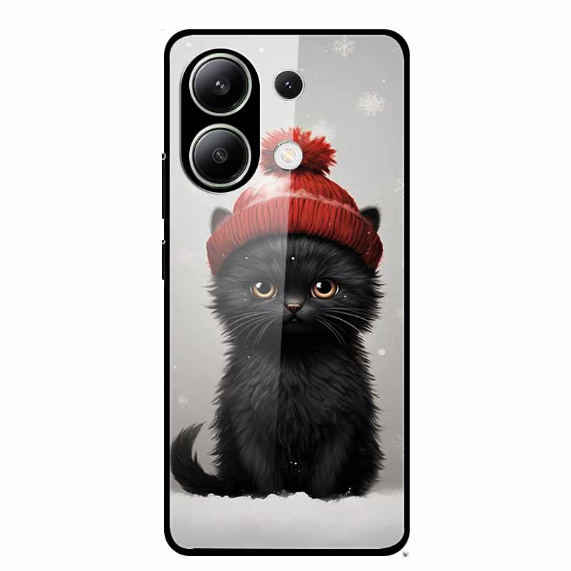 Glass Case For Xiaomi Redmi Note 13 Case Soft Bumper Tempered Glass Hard Back Cover For Redmi Note 13 Pro Phone Case Funda Coque