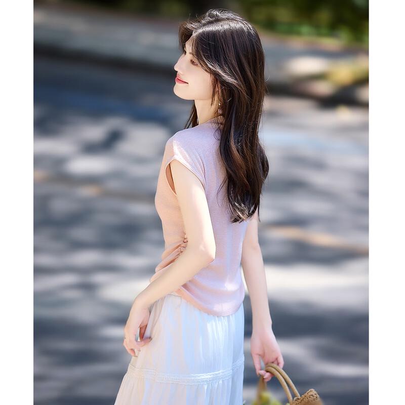 Women's Ruched Slash Neck Knit Top