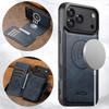 iPhone 17 Pro Max Flip Case with Card Slot, Magnetic Snap, Wireless Charging, Stand Function, and Leather Finish