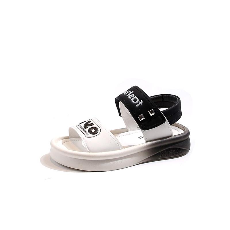 Girls Summer Sandals Children Beach Shoes Soft Sole Non-slip Kids Casual Sandals Simple Hook & Loop Breathable 2024 New